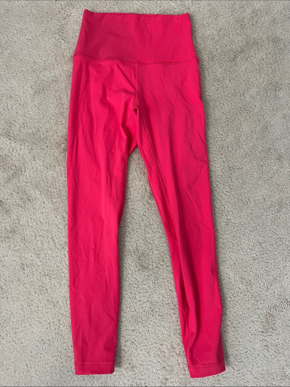 High-Waist Girls' Performance Leggings in Bright Pink